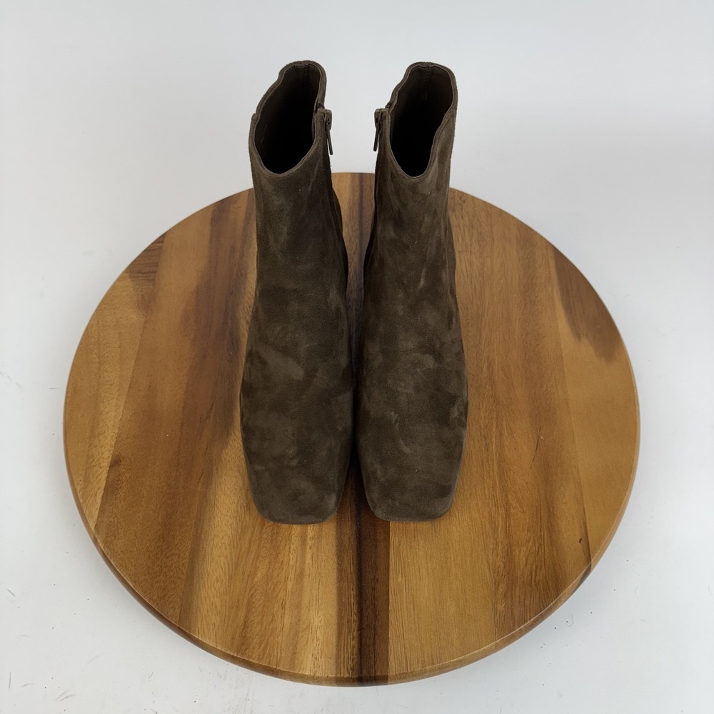 Womens Vince Rockville Brown Leather Comfort Low Heeled Boots Size 8.5 M EUC - Picture 4 of 8